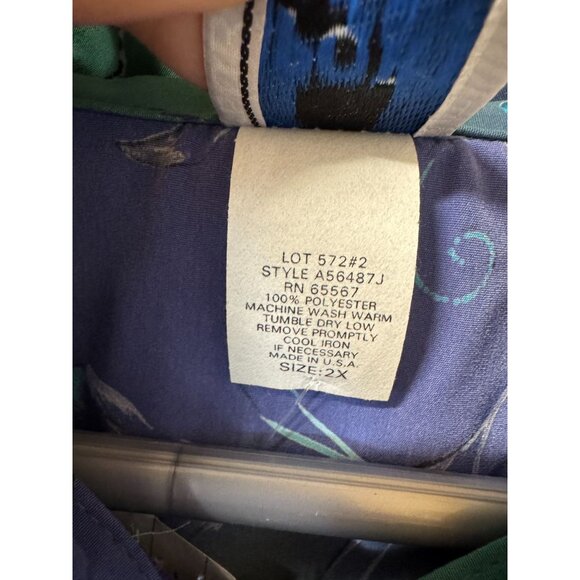 Sport‎ Savvy 2X Ombre Stripe Jacket Pants Set Blue Green Floral Zip Front NWT - Picture 6 of 8